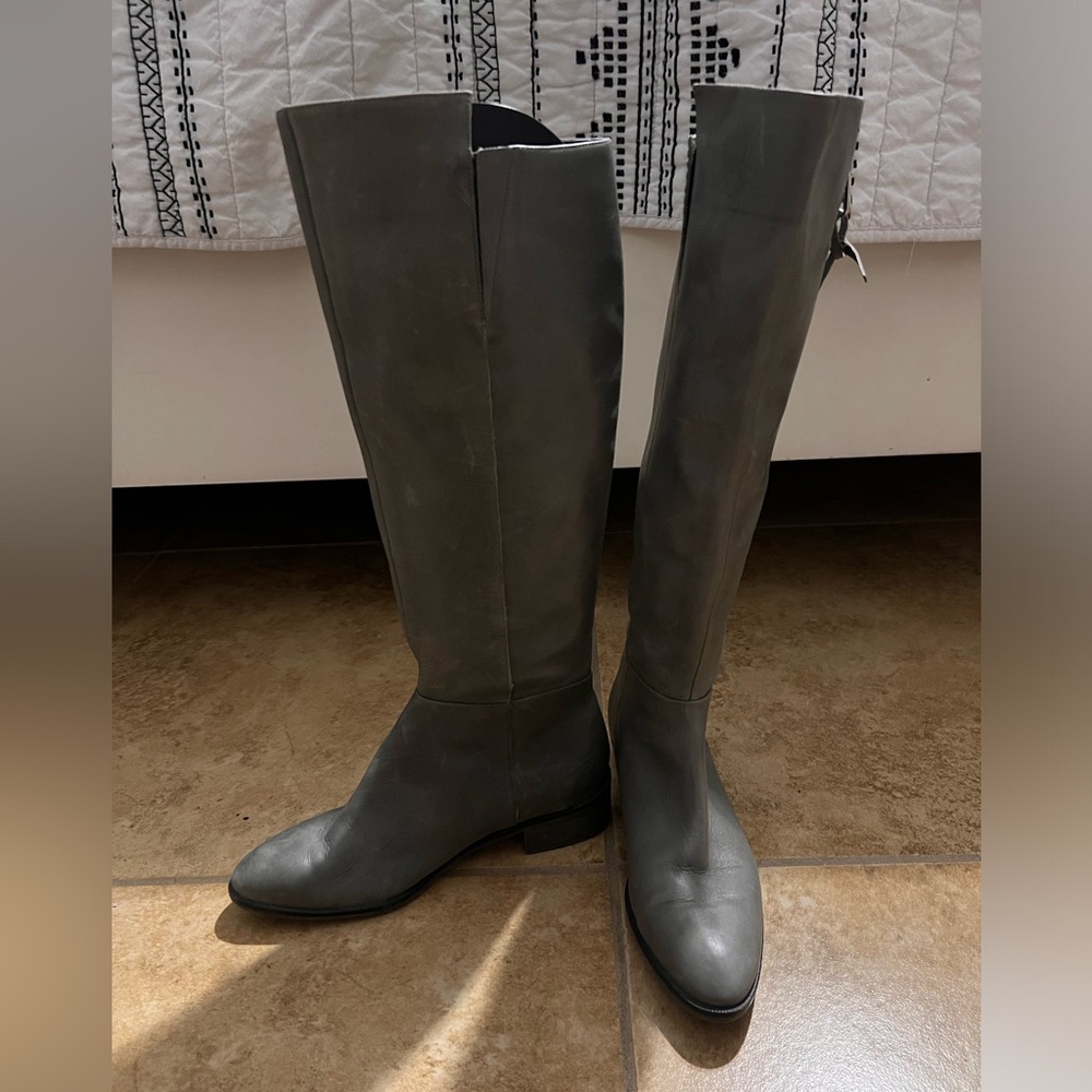 Elliott Lucca Gray Grey Leather Boots
